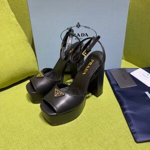 Prada Black Platform Heels for Women